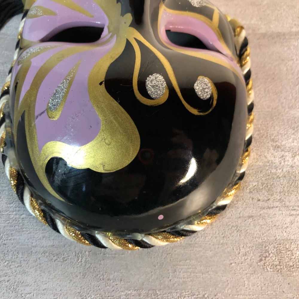 Vintage 80s Harlequin Venetian - decorative ceramic mask - Picture 8 of 8
